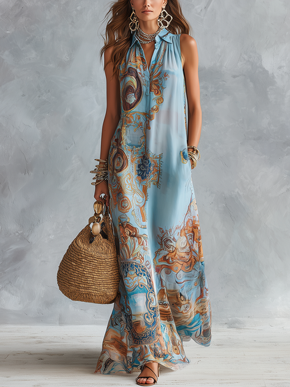 Donatella™ | Maxi-overhemd met barokprint