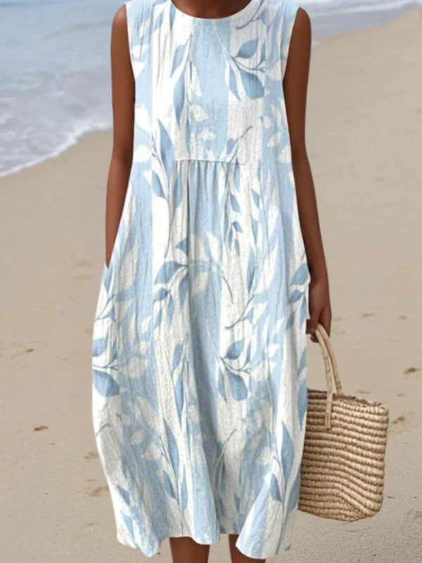 Joy™ Midi-jurk met Bladpatroon