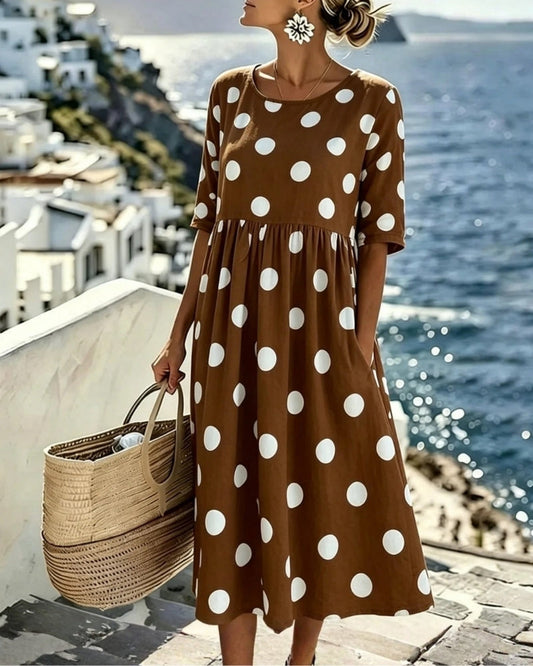 Rosanna | Midi Picnic Jurk in Pasteltinten