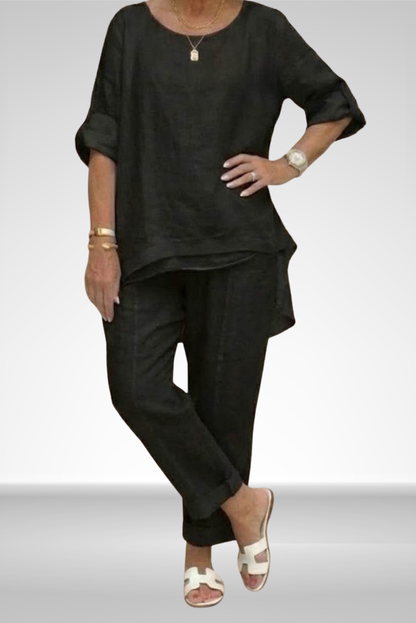 Estelle | Linnen Asymmetrische Broekset