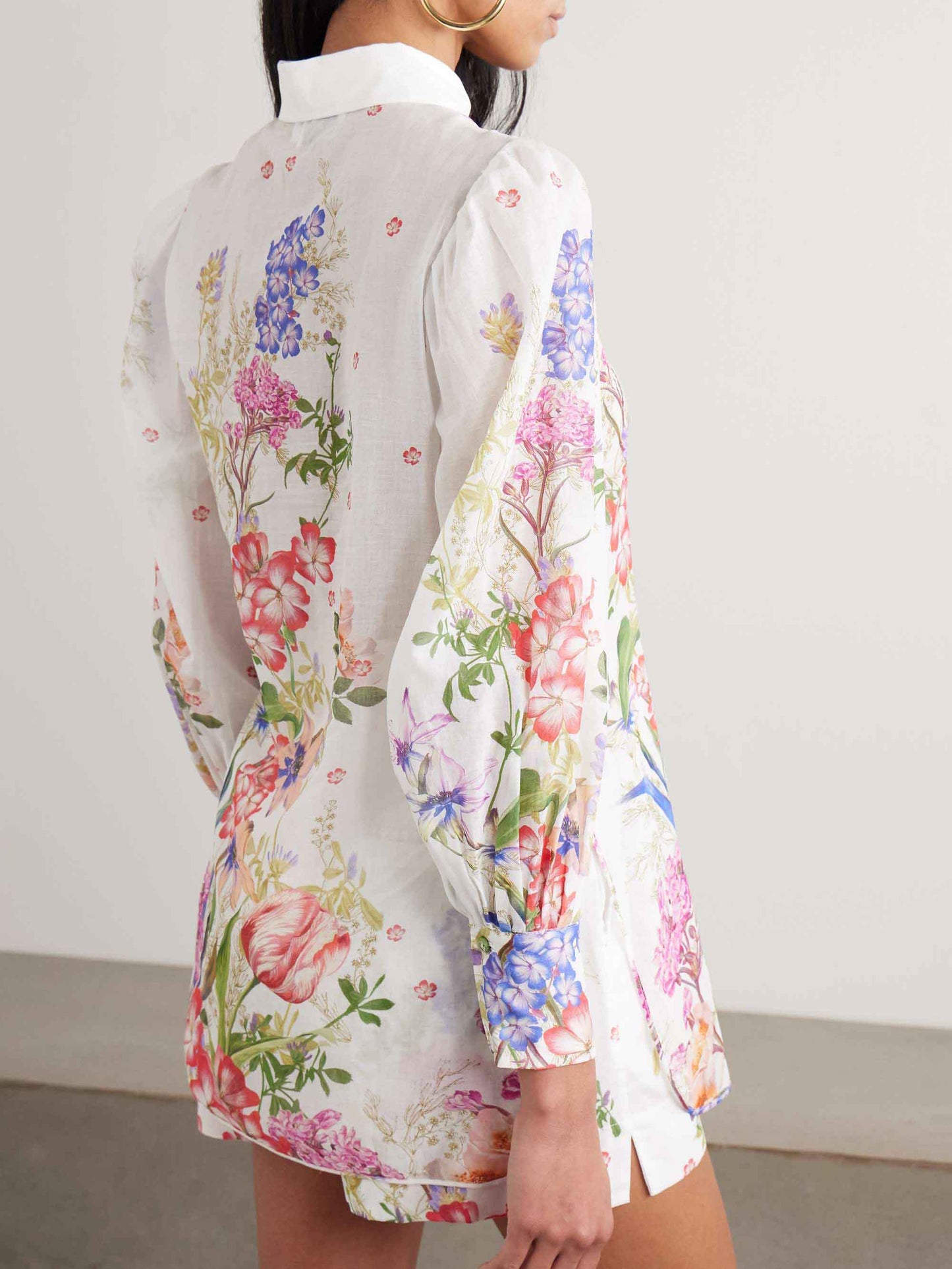 Bloemenprint Lange Mouwen Shirt Twee-delige Set