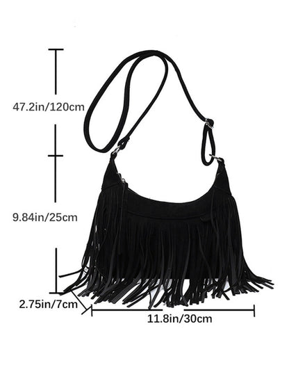Bohemian Tassel Faux Deerskin Vintage Zadelhandtas
