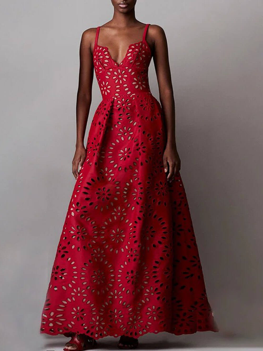 Elegante Bloem Hollow Eendelig Badpak en Rok