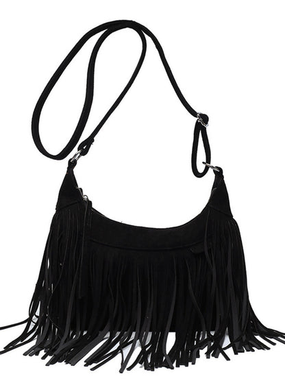 Bohemian Tassel Faux Deerskin Vintage Zadelhandtas