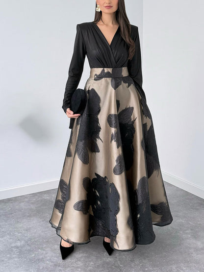 Elegante Franse Jacquard Midi Rok Twee-Delige Set