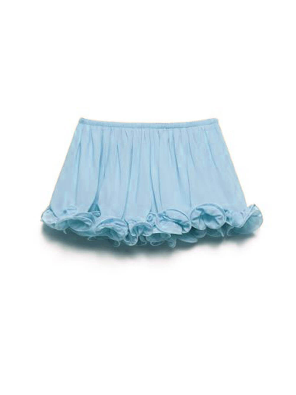 Exquise Chiffon Rimpel Rugloze Asymmetrische Top & Relaxed Shorts Set met Elastische Taille