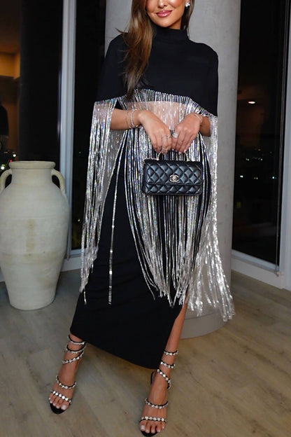 Mode Quasten Patchwork Losse Feesttop