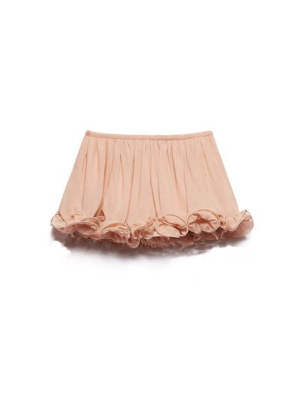 Delicate Romantische Drama Chiffon Golvende Ruffles Elastische Taille Losse Shorts