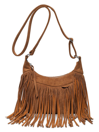 Bohemian Tassel Faux Deerskin Vintage Zadelhandtas