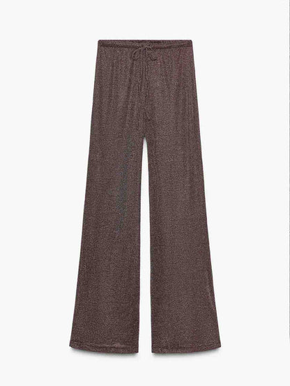 Exquise Asymmetrische Shawl Broek Twee-Delige Set