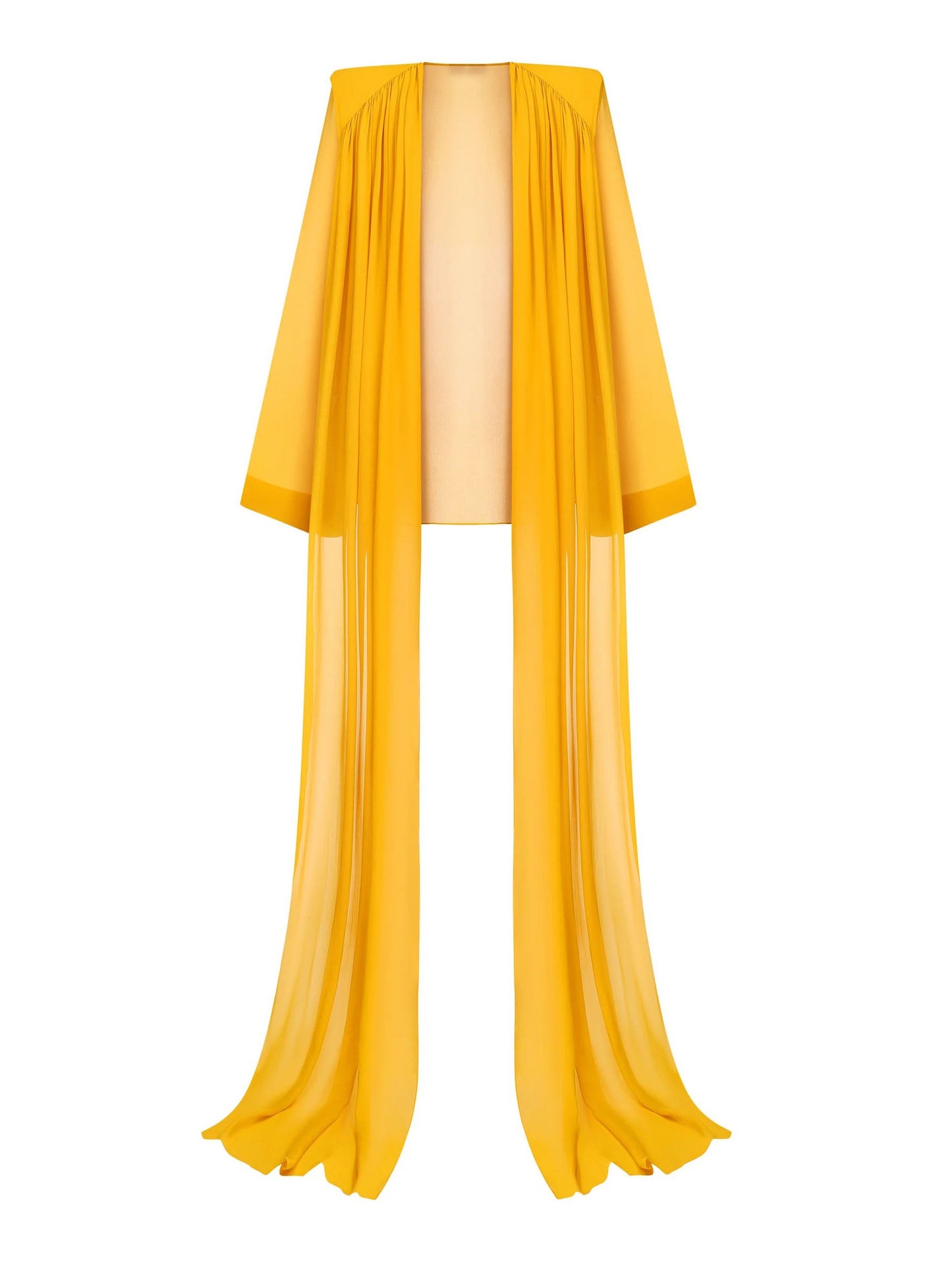 Elegante Gelaagde Chiffon Shirt & Wijde Pantalon Twee-Piece Set