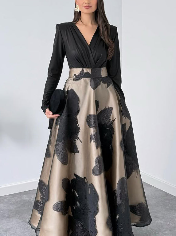 Elegante Franse Jacquard Midi Rok Twee-Delige Set