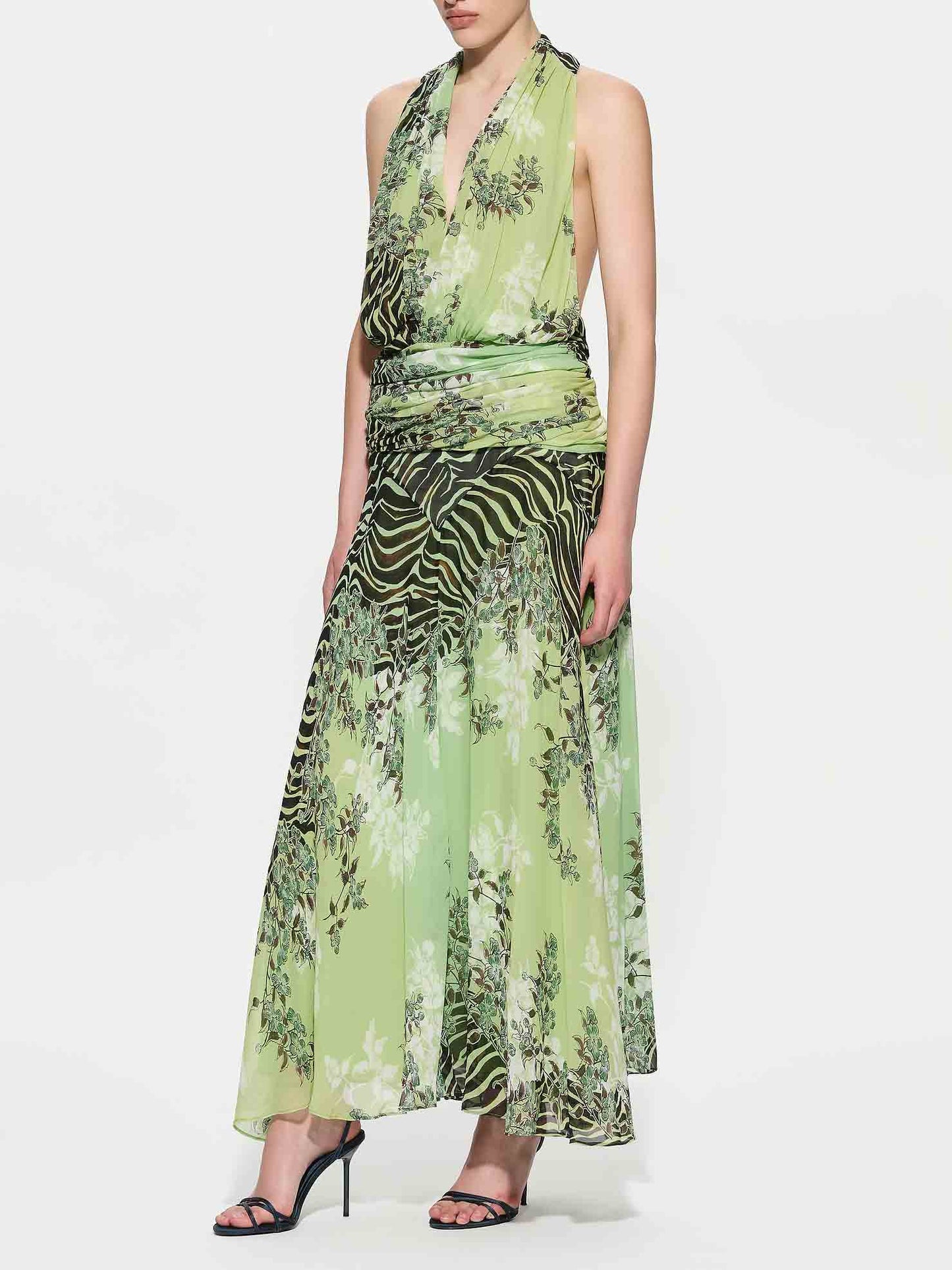 Elegante Gradient Zebra Print Cami Top & Rok Twee-Delige Set