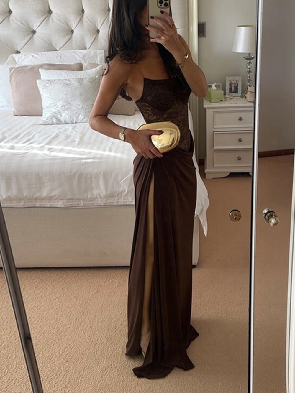 Sexy en Delicate Off-the-Shoulder Kanten Maxi Jurk