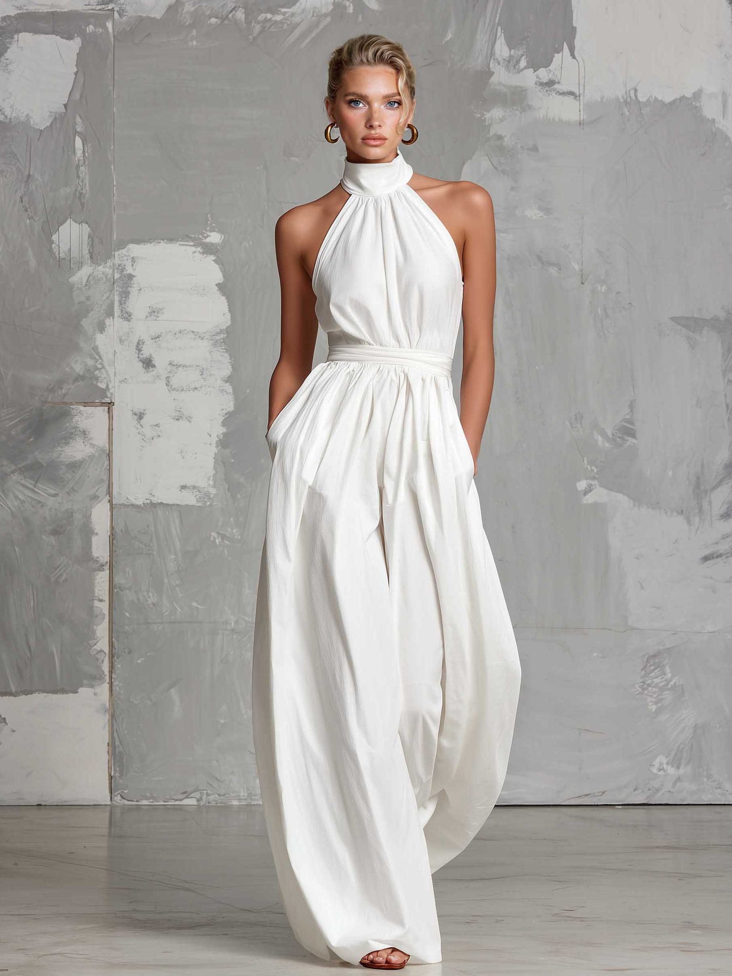 Bohemian Stijl Rugloze Jumpsuit