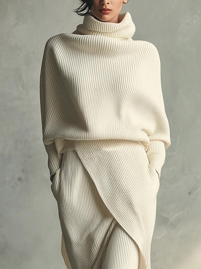 Casual Coltrui en Asymmetrische Rok Set