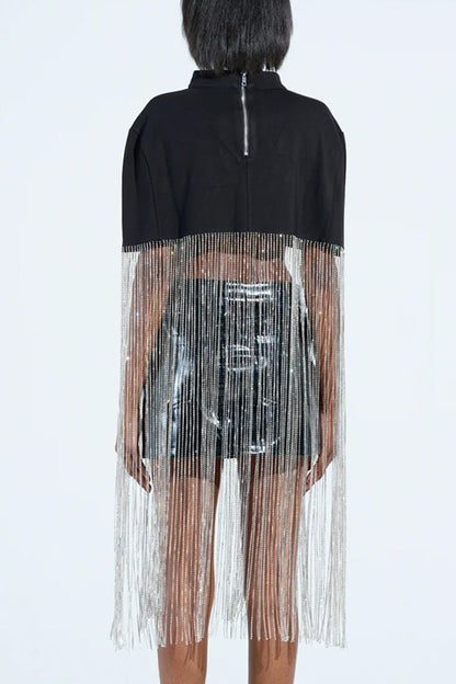 Mode Quasten Patchwork Losse Feesttop