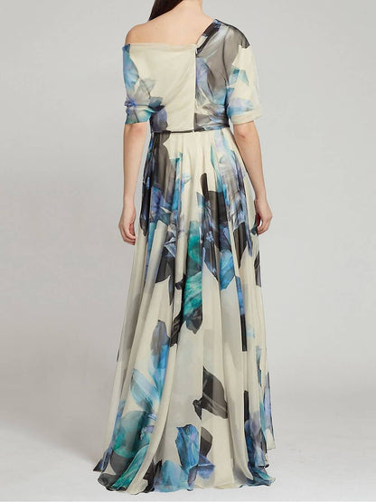 Bohemian Vakantie Stijl Strapless Lolita Rok Print Jurk