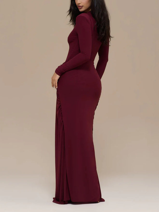 Elegante Hoge Hals Jumpsuit En Rok Twee-Delige Set