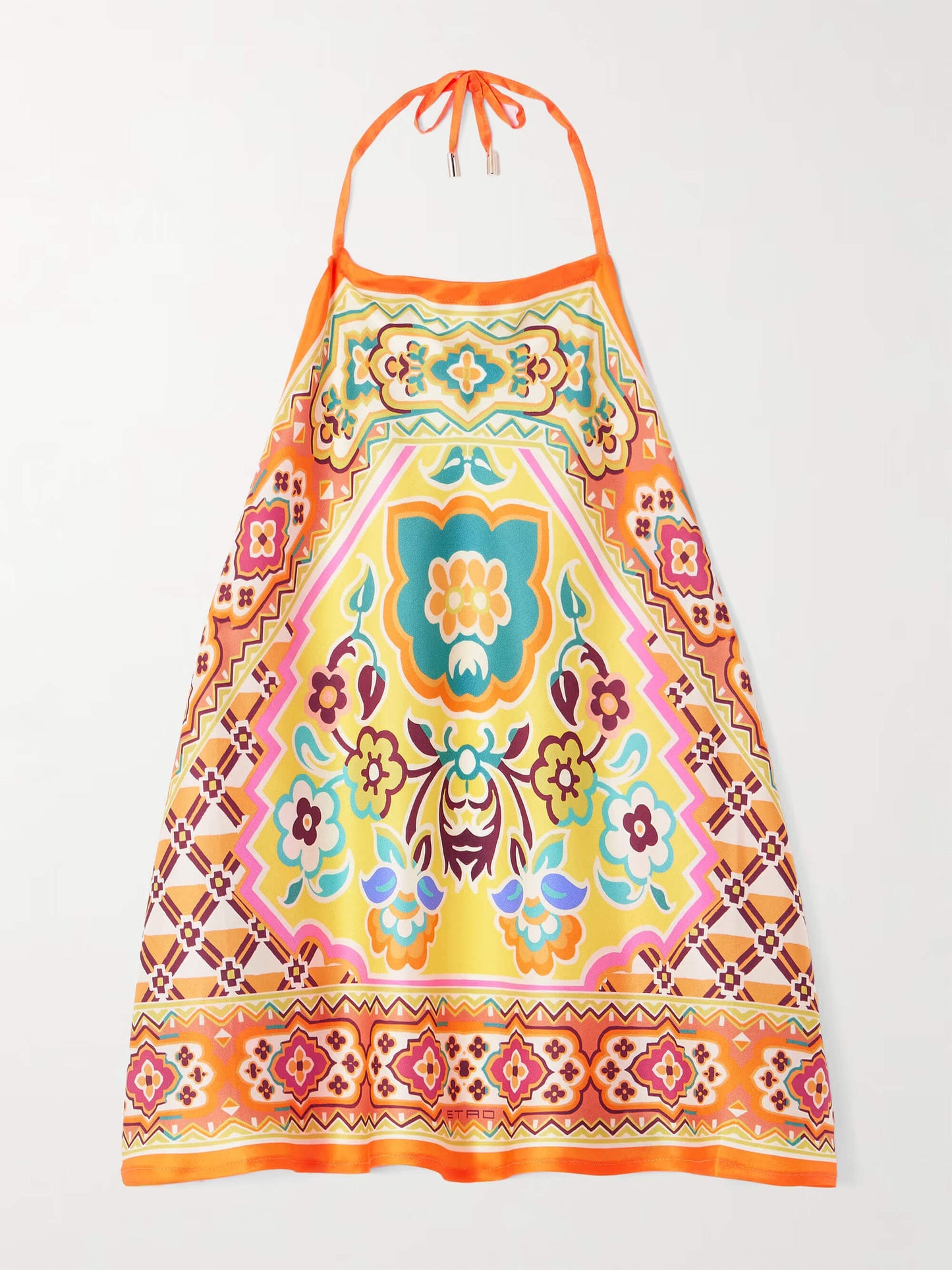 Etnische Print Satijnen Haltertop En Shorts Set