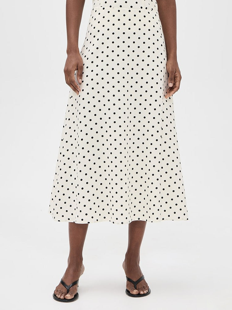 Elegante Mouwloze Top & Rok Twee-Delige Set met Polka Dots