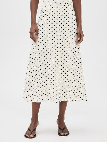 Elegante Mouwloze Top & Rok Twee-Delige Set met Polka Dots