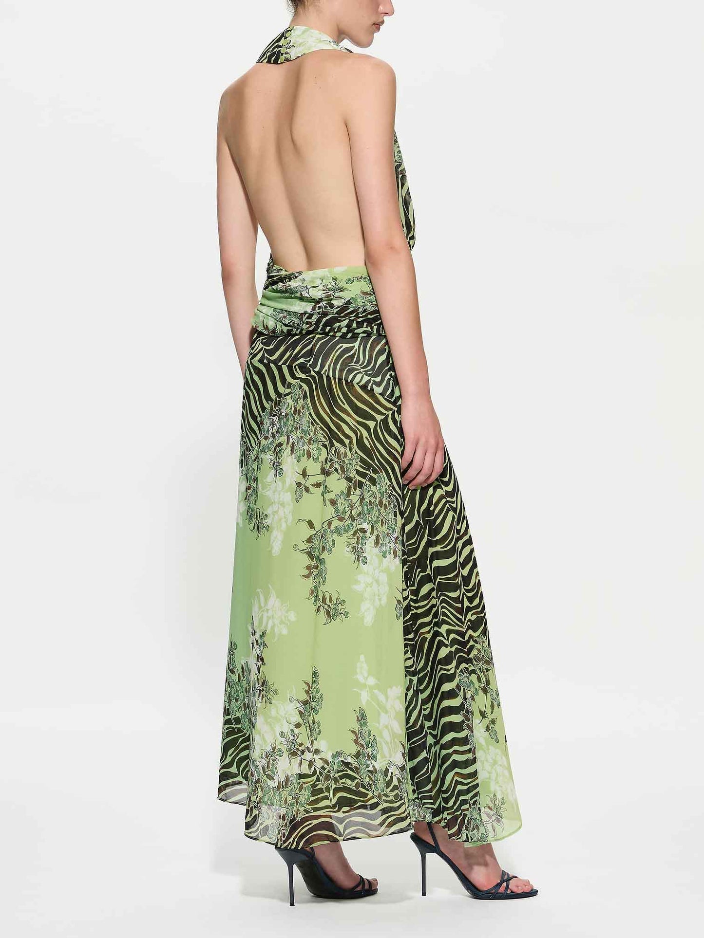 Elegante Gradient Zebra Print Cami Top & Rok Twee-Delige Set