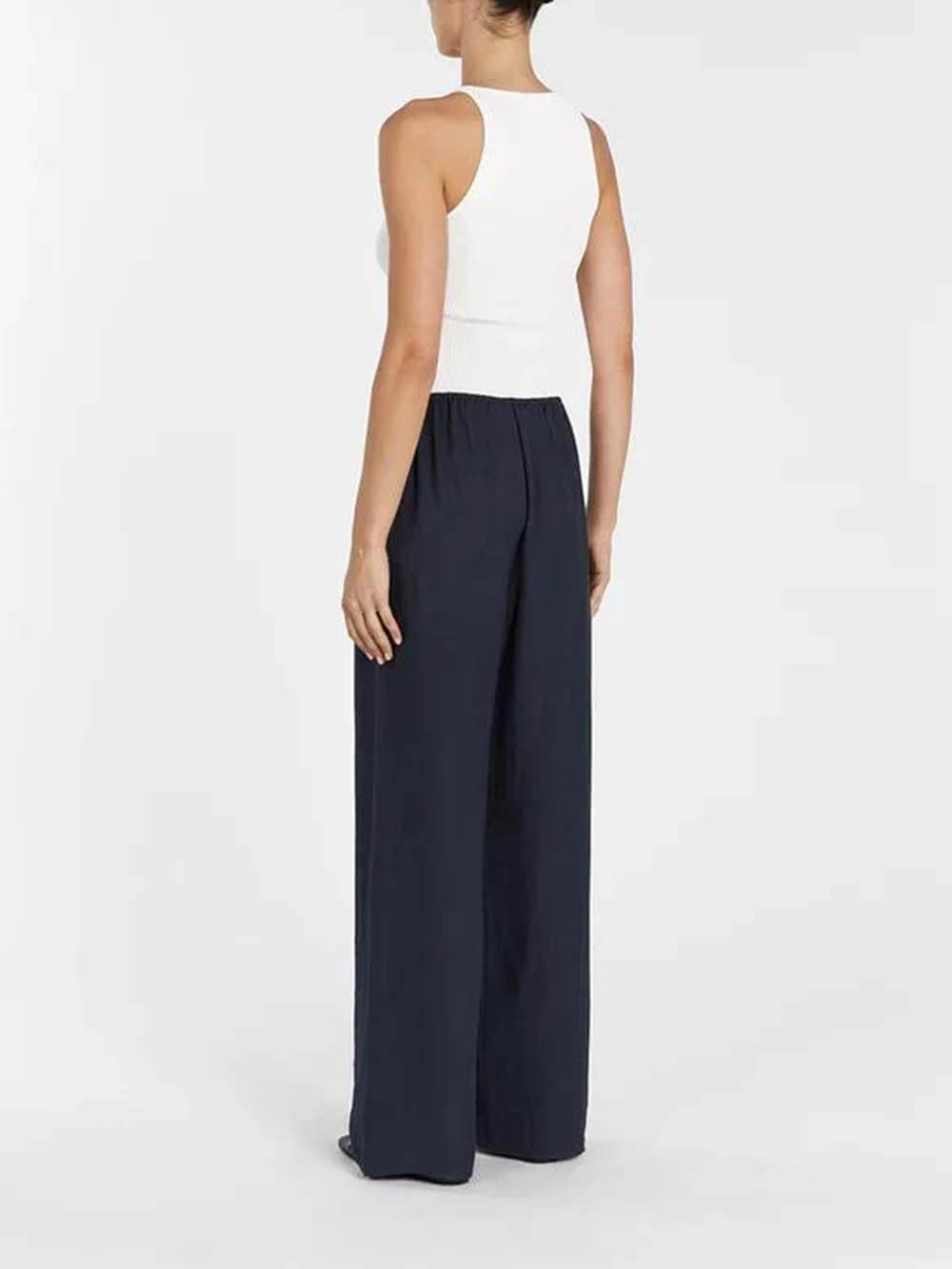 Casual Asymmetrische Twist Detail Top Linnenmix Broek Set