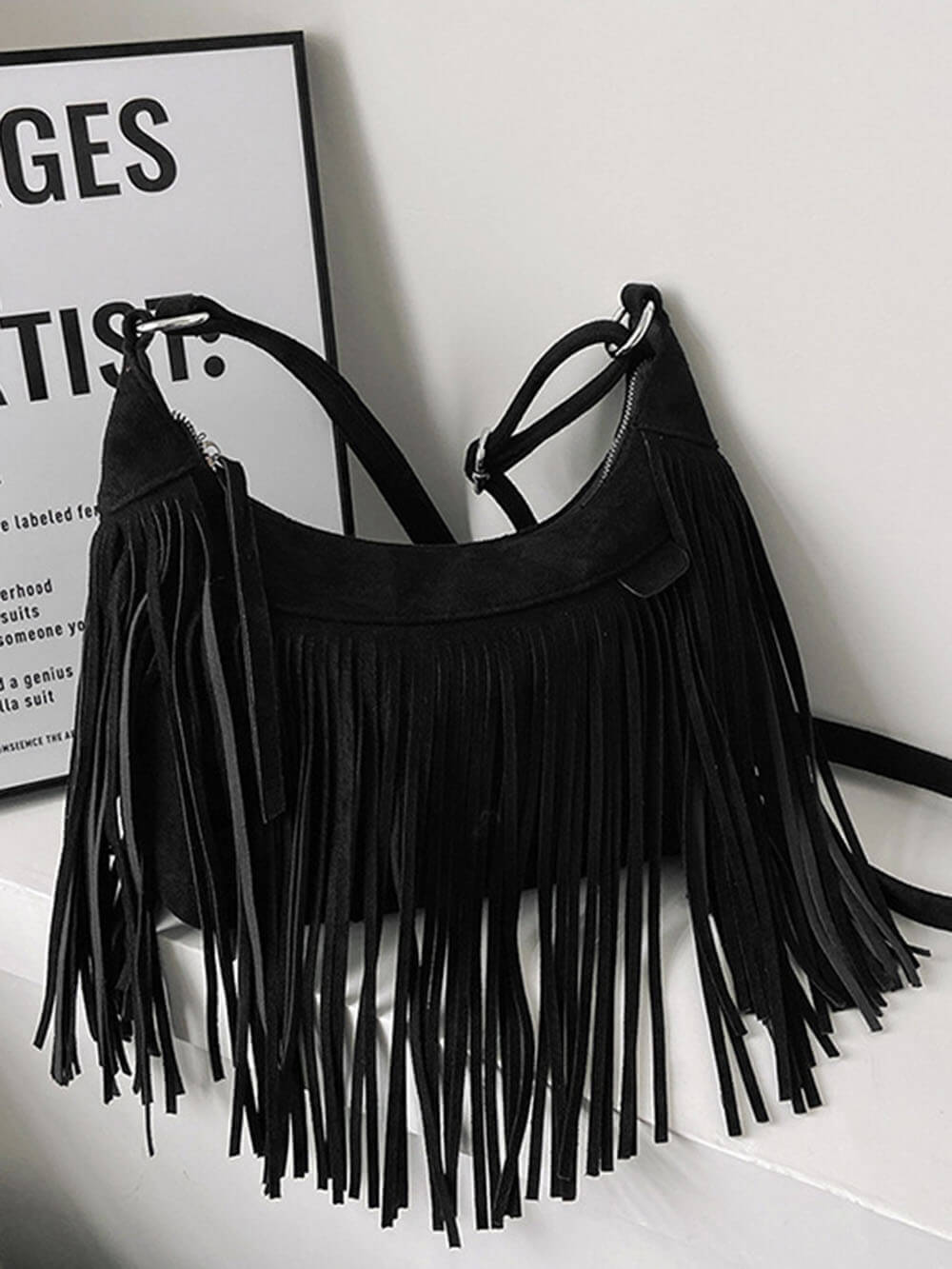 Bohemian Tassel Faux Deerskin Vintage Zadelhandtas