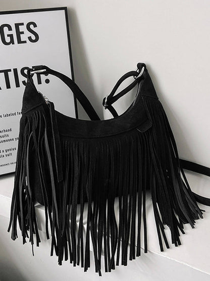 Bohemian Tassel Faux Deerskin Vintage Zadelhandtas
