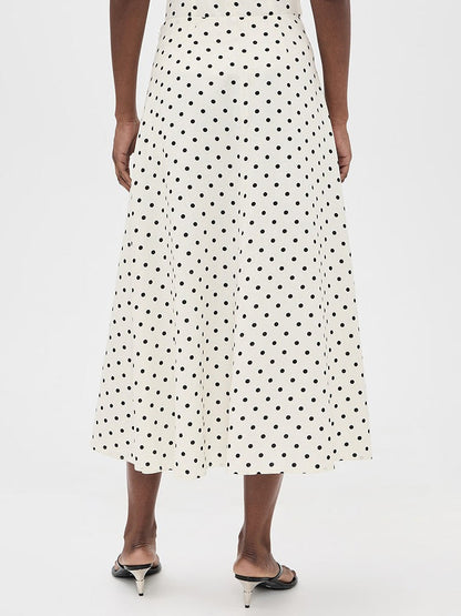 Elegante Mouwloze Top & Rok Twee-Delige Set met Polka Dots
