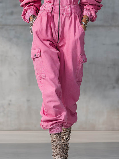 Stijlvolle Off-shoulder Stretch Taille Rits Jumpsuit