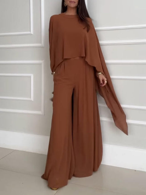 Exquise Onregelmatige Chiffon Vloeiende Top Twee-delige Sets