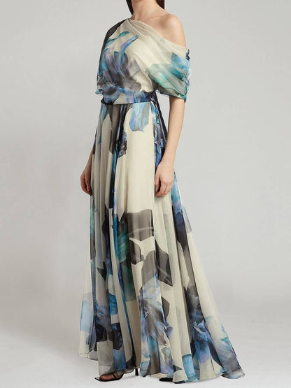 Bohemian Vakantie Stijl Strapless Lolita Rok Print Jurk