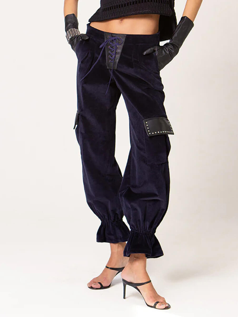 Retro Mode Rimpel Mouwloos Vest Corduroy Tapered Broek Set