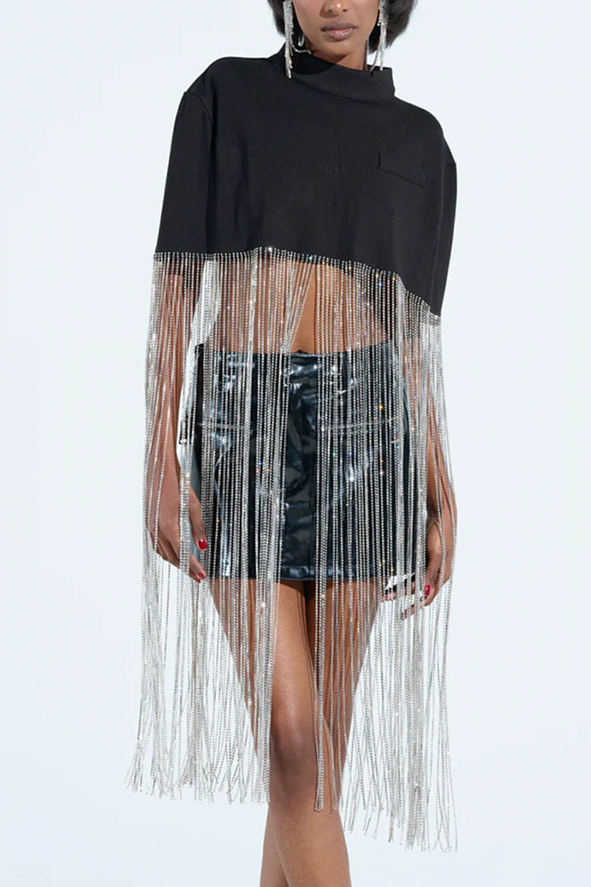 Mode Quasten Patchwork Losse Feesttop