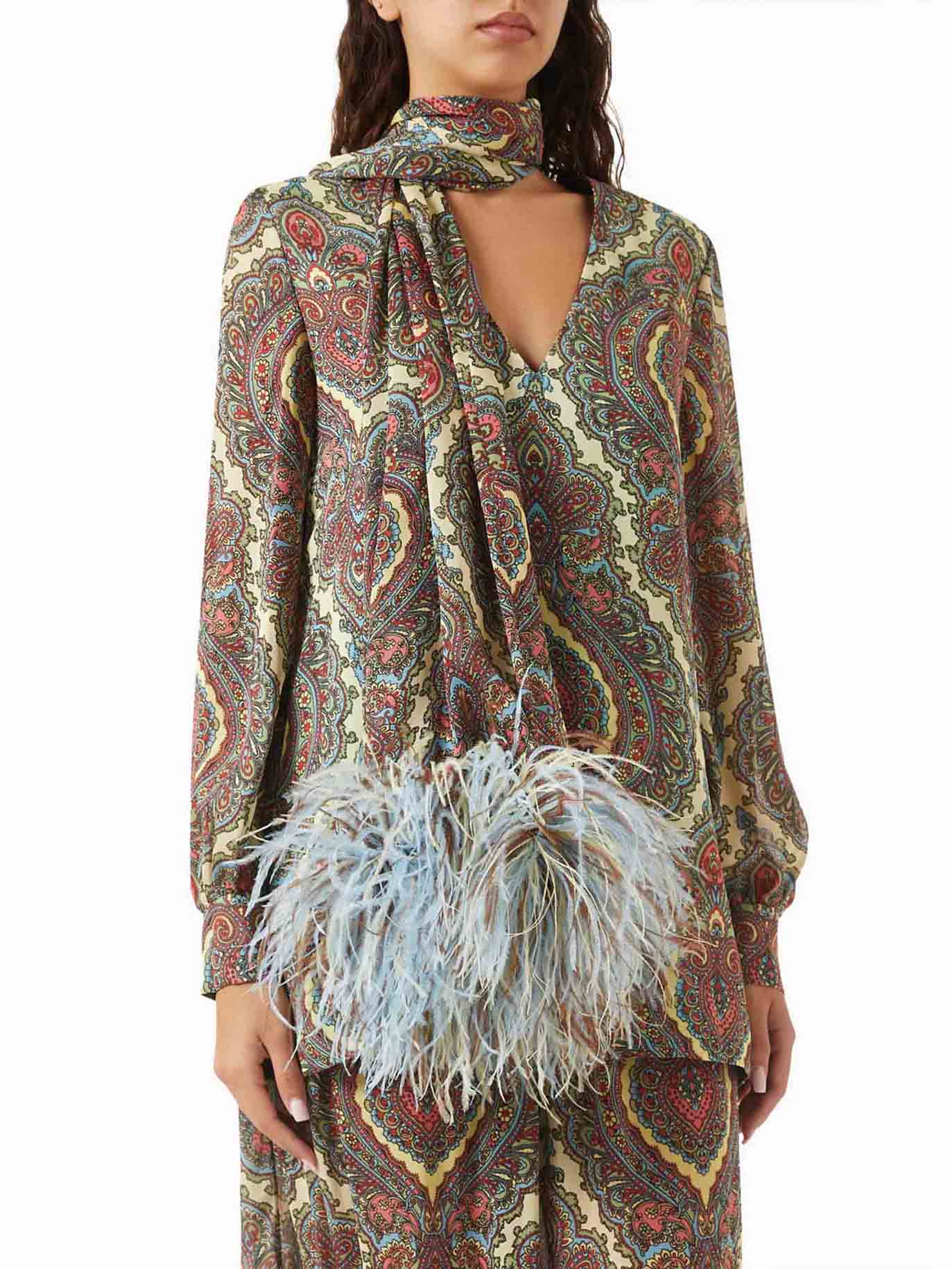 Retro Paisley Print Shirt En Broek Twee-Delige Set