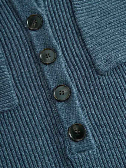 Casual Gebreid Maxi Jurk met Capuchon