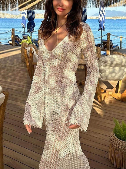 V-hals Strand Zonnebescherming Badpak Cover-Up