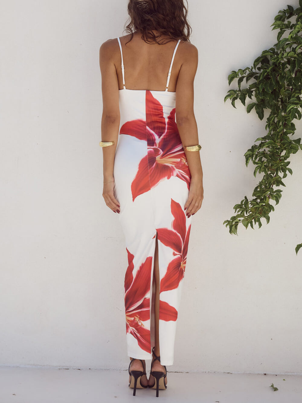 Onvergetelijke Abstracte Bloemenprint Maxi Jurk