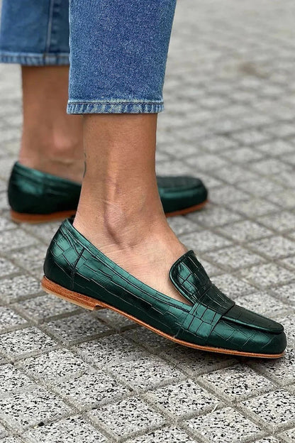 Ottilie | Loafer met Krokodilstructuur