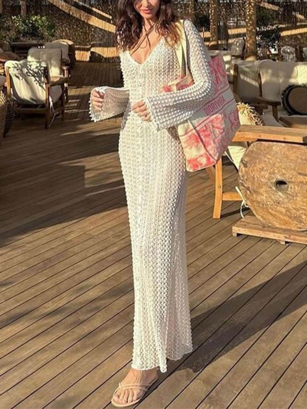 V-hals Strand Zonnebescherming Badpak Cover-Up
