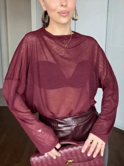 Minimalistische Perspectief T-shirt En Leren Broek Pak