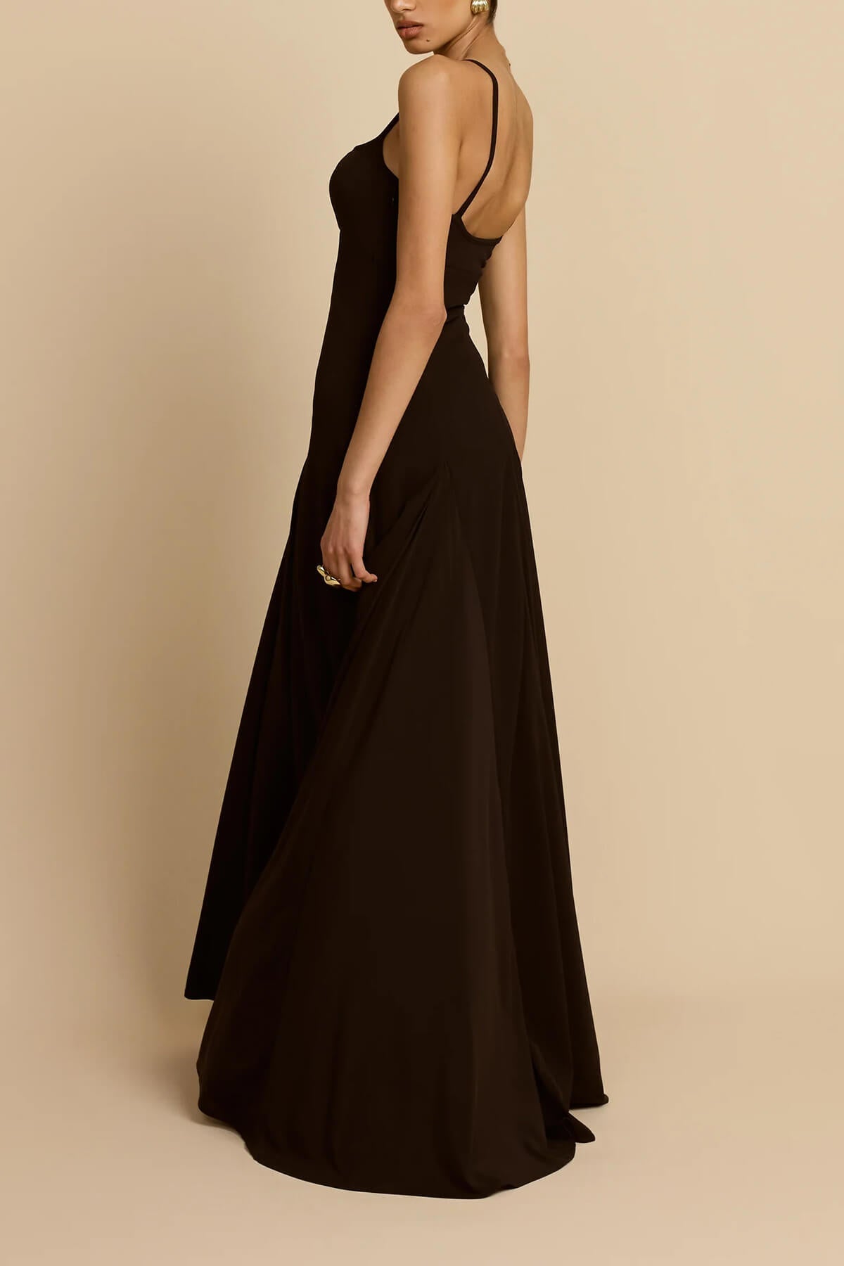 Elegante Gepanelleerde Tulle A-lijn Slip Maxi Jurk