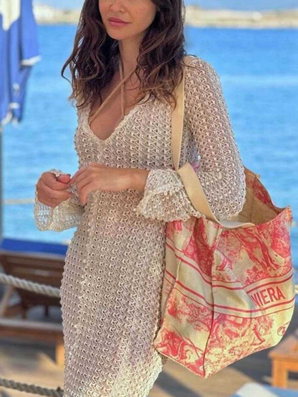 V-hals Strand Zonnebescherming Badpak Cover-Up