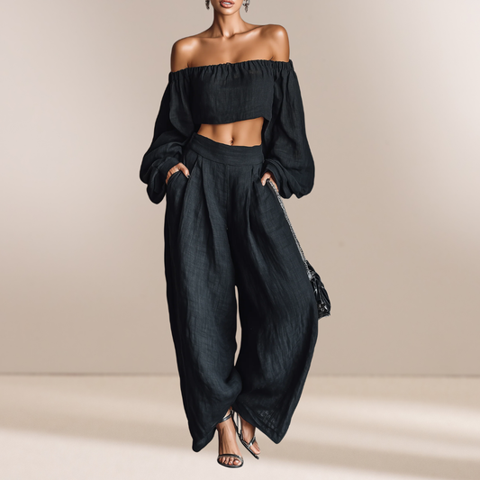 Lexie | Elegante Linnen Blouse en Broek Set