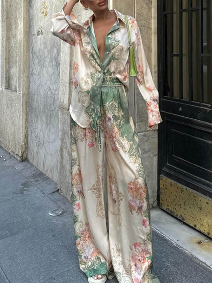 Unieke Bloemen Losse Print Oversized Shirt