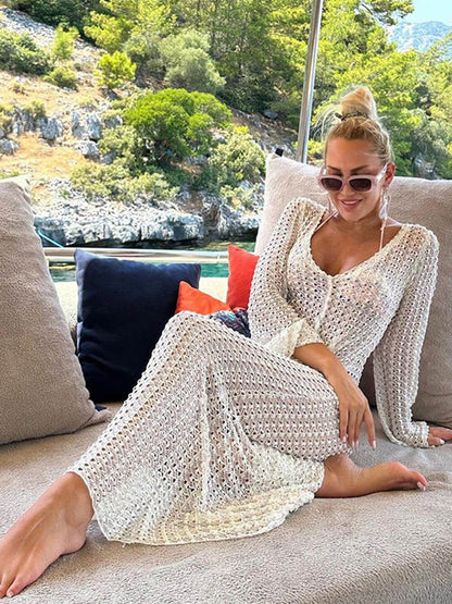 V-hals Strand Zonnebescherming Badpak Cover-Up