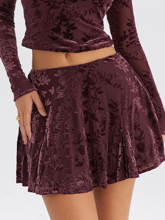 Minirok met delicate bloemenprint