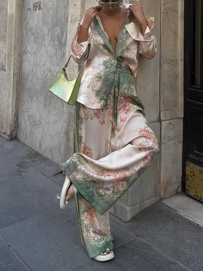 Unieke Bloemen Losse Print Oversized Shirt